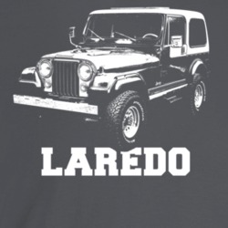 1980 Jeep Cj-7 Laredo Three Quarter Angle View With Model Name Dark Co