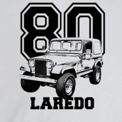 1980 Jeep Cj-7 Laredo Three Quarter Angle View With Year And Model Nam
