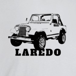 1983 Jeep Cj-7 Laredo Three Quarter Angle View With Model Name Light C