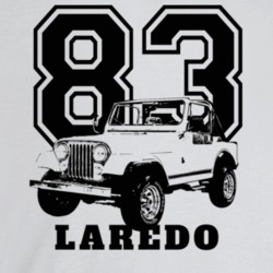 1984 Jeep Cj-7 Laredo Three Quarter Angle View With Year And Model Nam