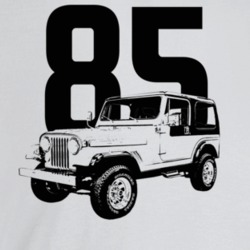 1985 Jeep Cj-7 Laredo Three Quarter Angle View With Year Light Color T