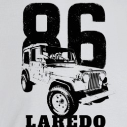 1986 Jeep Cj-7 Laredo Three Quarter Angle View With Year And Model Nam