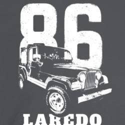 1986 Jeep Cj-7 Laredo Three Quarter Angle View With Year And Model Nam