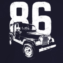 1986 Jeep Cj-7 Laredo Three Quarter Angle View With Year Dark Color T 