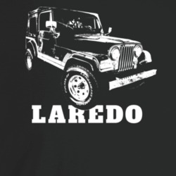 1986 Jeep Cj-7 Laredo Three Quarter Angle View With Model Name Dark Co