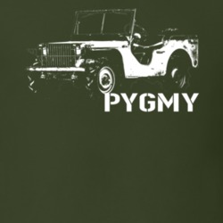 1940 Pygmy Army Jeep Three Quarter Angle View With Model Name Dark Col