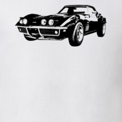 1969 Corvette Three Quarter View Light Color T Shirt