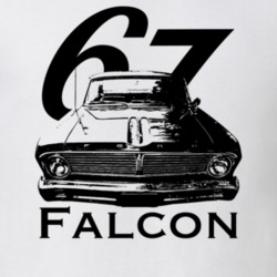 1967 Falcon Grill View With Year And Model Light Color T Shirt