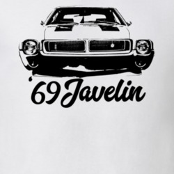1969 Amc Grill View With Model Year Light Color T Shirt