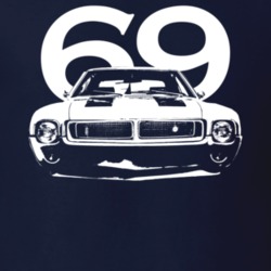 1969 Amc Grill View With Year Dark Color T Shirt