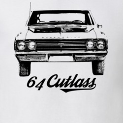 1964 Cutlass Grill View With Model Year Light Color T Shirt