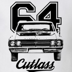 1964 Cutlass Grill View With Year And Model Light Color T Shirt