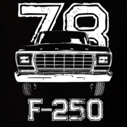 1978 F 250 Grill View With Year And Model Dark Color T Shirt