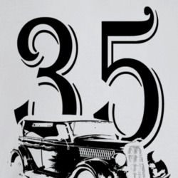 1935 Deluxe Phaeton Three Quarter Angle View With Year And Model Name 