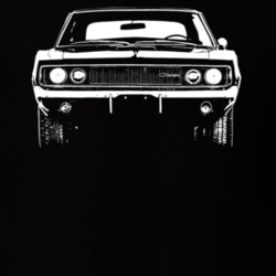 1968 Charger Rt Grill View Dark Color T Shirt