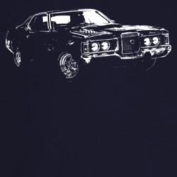 1971 Cougar Three Quarter Angle View Dark Color T Shirt