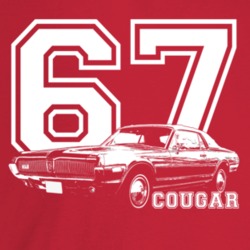 1967 Cougar Three Quarter Angle View With Year And Model Name Light Co