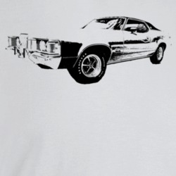 1972 Cougar Three Quarter Angle View Light Color T Shirt