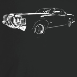 1972 Cougar Three Quarter Angle View Dark Color T Shirt