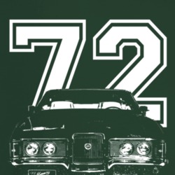 1972 Cougar Grill View With Year Dark Color T Shirt