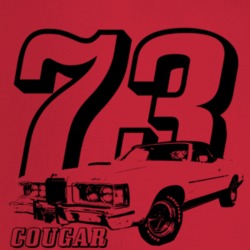 1973 Cougar Three Quarter Angle View With Year And Model Name Light Co