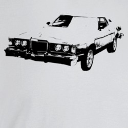 1974 Cougar Three Quarter Angle View Light Color T Shirt