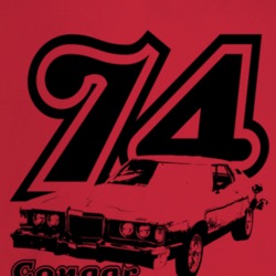 1974 Cougar Three Quarter Angle View With Year And Model Name Light Co