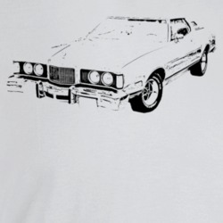 1975 Cougar Three Quarter Angle View Light Color T Shirt