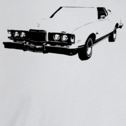 1976 Cougar Three Quarter Angle View Light Color T Shirt