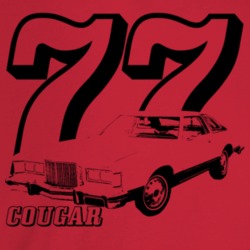 1977 Cougar Three Quarter Angle View With Year And Model Name Light Co