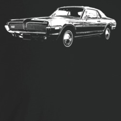 1967 Cougar Three Quarter Angle View Dark Color T Shirt
