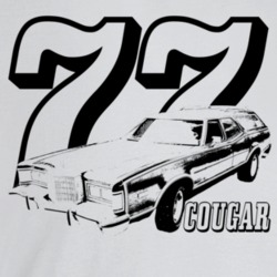 1977 Cougar Villager Wagon Three Quarter Angle View With Year And Mode