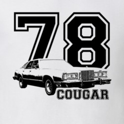 1978 Cougar Three Quarter Angle View With Year And Model Name Light Co