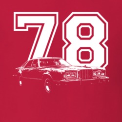 1978 Cougar Three Quarter Angle View With Year Dark Color T Shirt