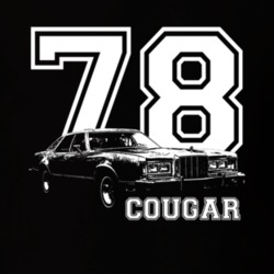 1978 Cougar Three Quarter Angle View With Year And Model Name Dark Col