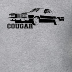 1979 Cougar Three Quarter Angle View With Model Name Light Color T Shi