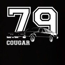 1979 Cougar Three Quarter Angle View With Year And Model Name Dark Col