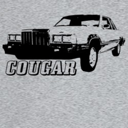 1980 Cougar Three Quarter Angle View With Model Name Light Color T Shi