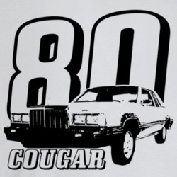 1980 Cougar Three Quarter Angle View With Year And Model Name Light Co