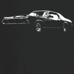 1969 Cougar Eliminator Three Quarter Angle View Dark Color T Shirt