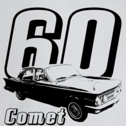 1960 Comet Three Quarter Angle View With Year And Model Name Light Col