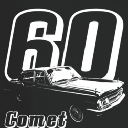 1960 Comet Three Quarter Angle View With Year And Mode Name Dark Color