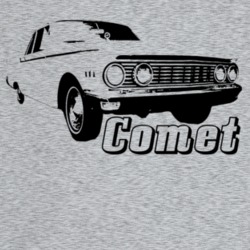1961 Comet Three Quarter Angle View With Model Name Light Color T Shir