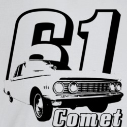 1961 Comet Three Quarter Angle View With Year And Model Name Light Col