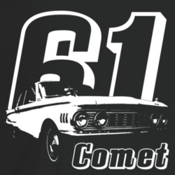 1961 Comet Three Quarter Angle View With Year And Model Name Dark Colo