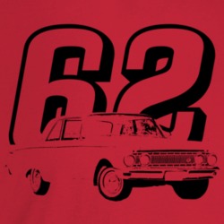 1962 Comet Three Quarter Angle View With Year Light Color T Shirt