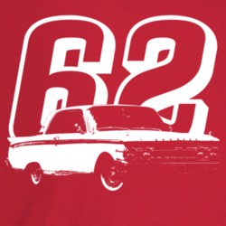 1962 Comet Three Quarter Angle View With Year Dark Color T Shirt