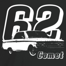 1962 Comet Three Quarter Angle View With Year And Model Name Dark Colo