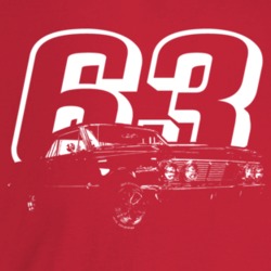 1963 Comet Three Quarter Angle View With Year Dark Color T Shirt