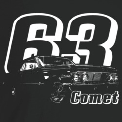 1963 Comet Three Quarter Angle View With Year And Model Name Dark Colo